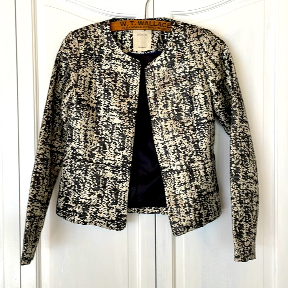 Nümph Anthropologie black and gold jacket